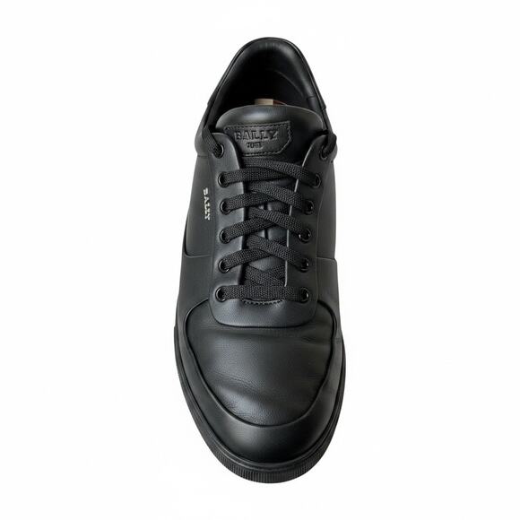Bally Men Manny Black Calf Leather Lace Up Sneakers Size 12